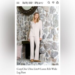 Barefoot Dreams Lurex Wide Leg Pant